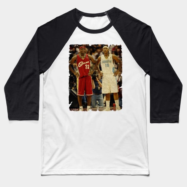 Carmelo Anthony and LeBron James Baseball T-Shirt by Wendyshopart